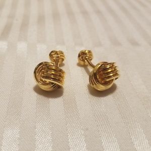 Knotted Gold Cuff Links